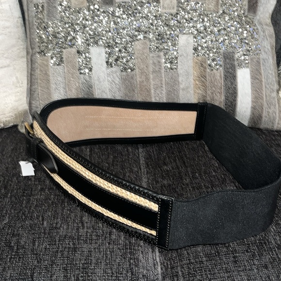 NWT WHBM Heritage Straw Leather Belt - Picture 3 of 4